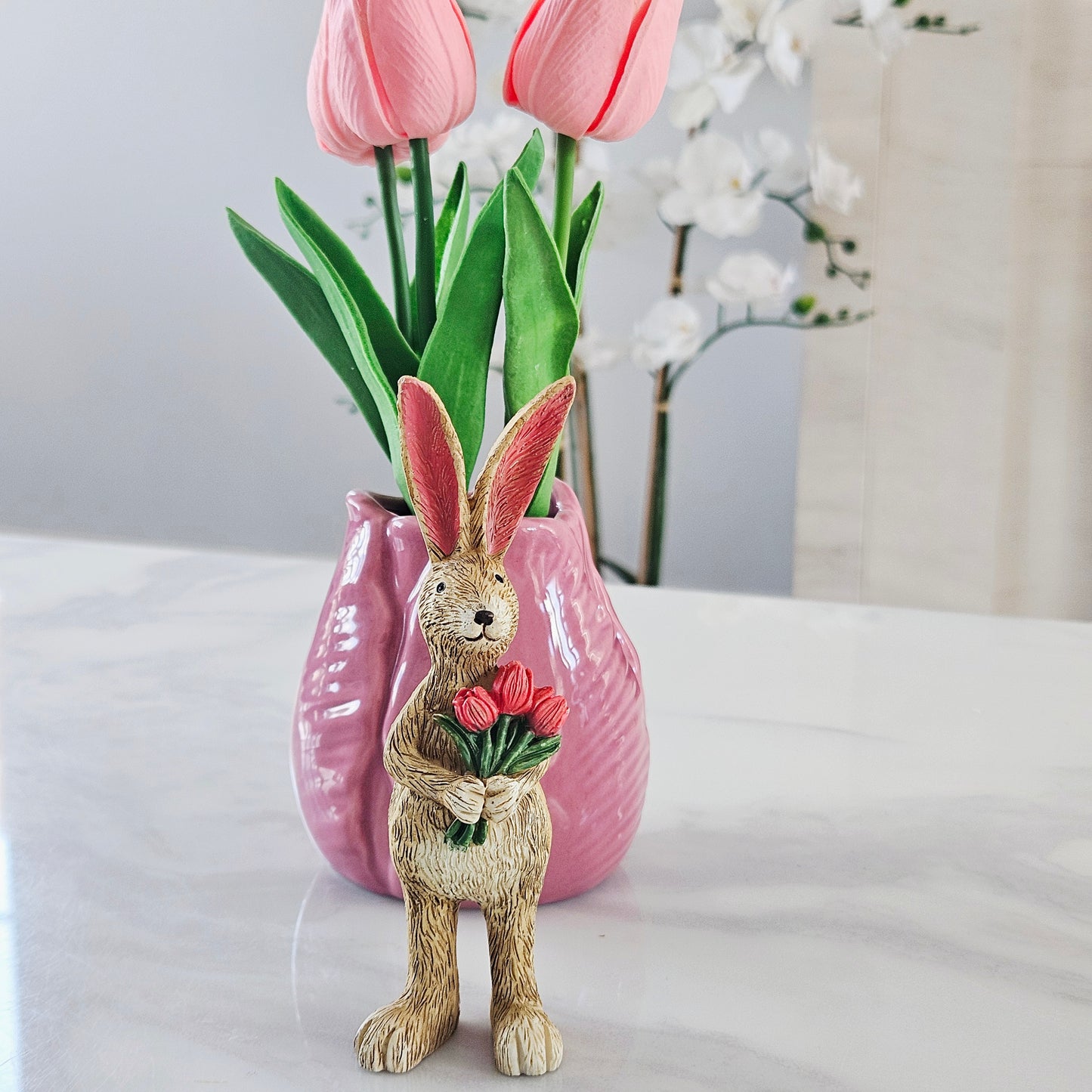 Jasper Rabbit With Tulips