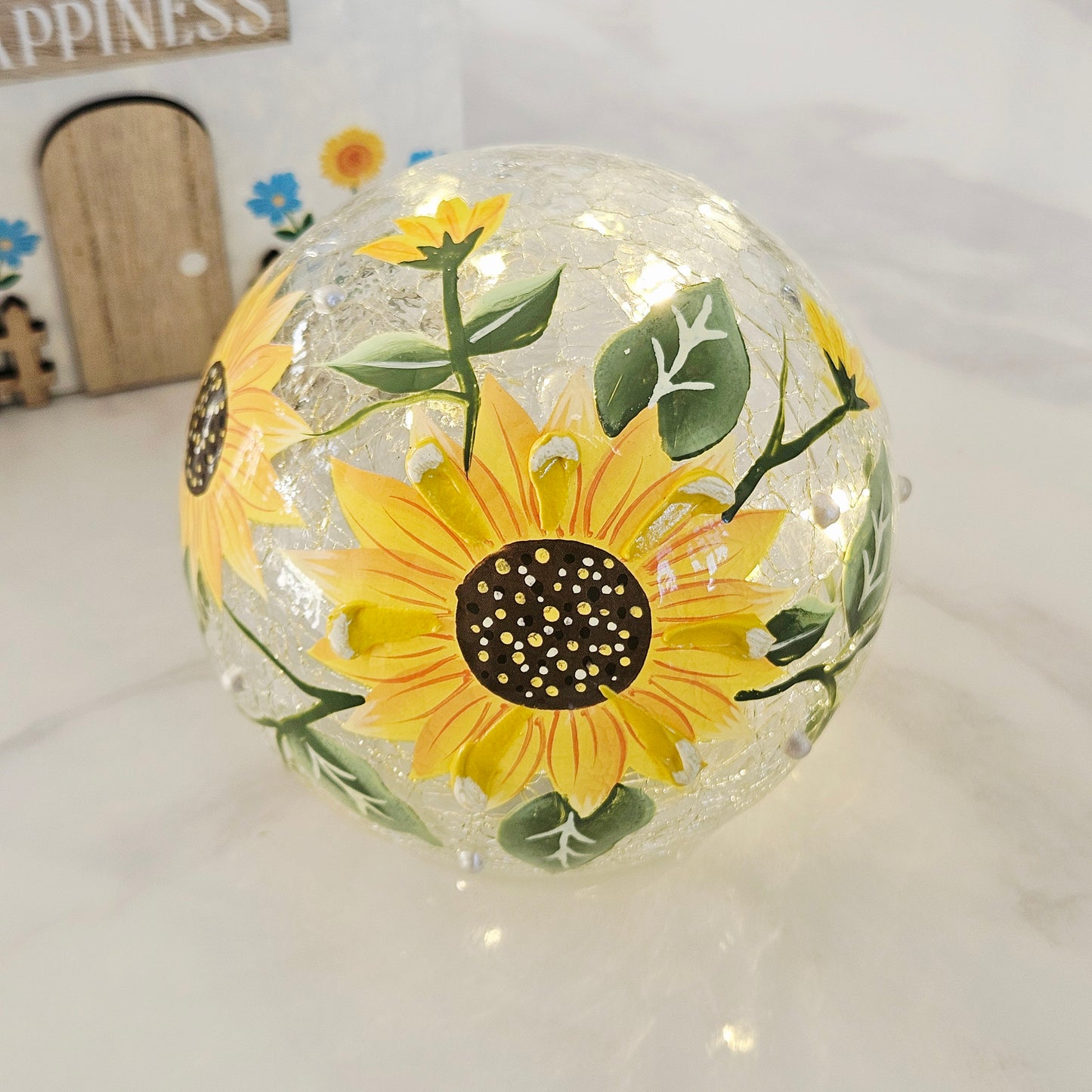 Sunflower Glass Led Ball