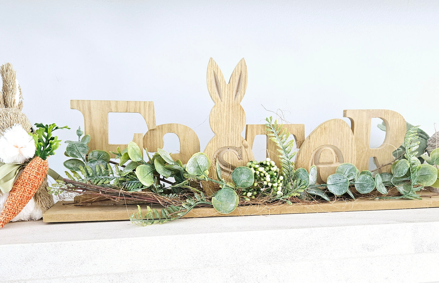 Hello Easter Mantel Plaque