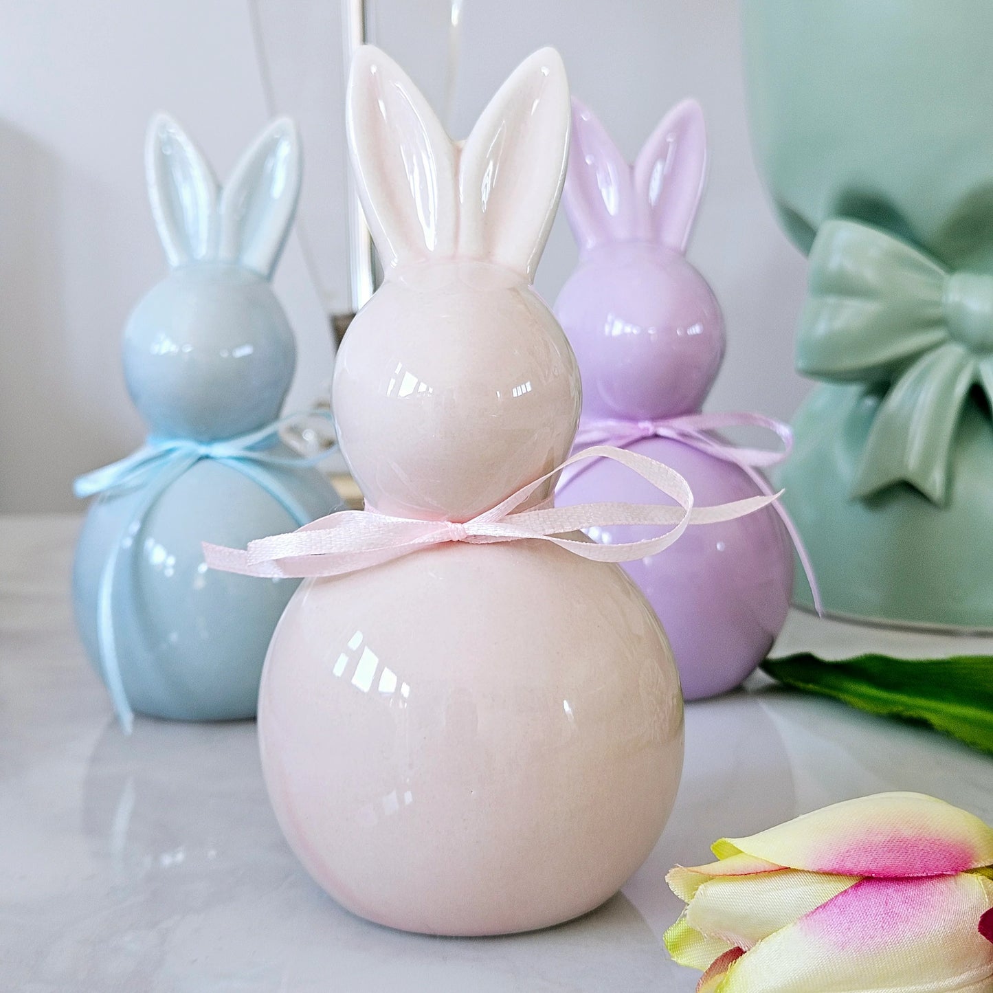 Pastel Bunny Trio Decoration