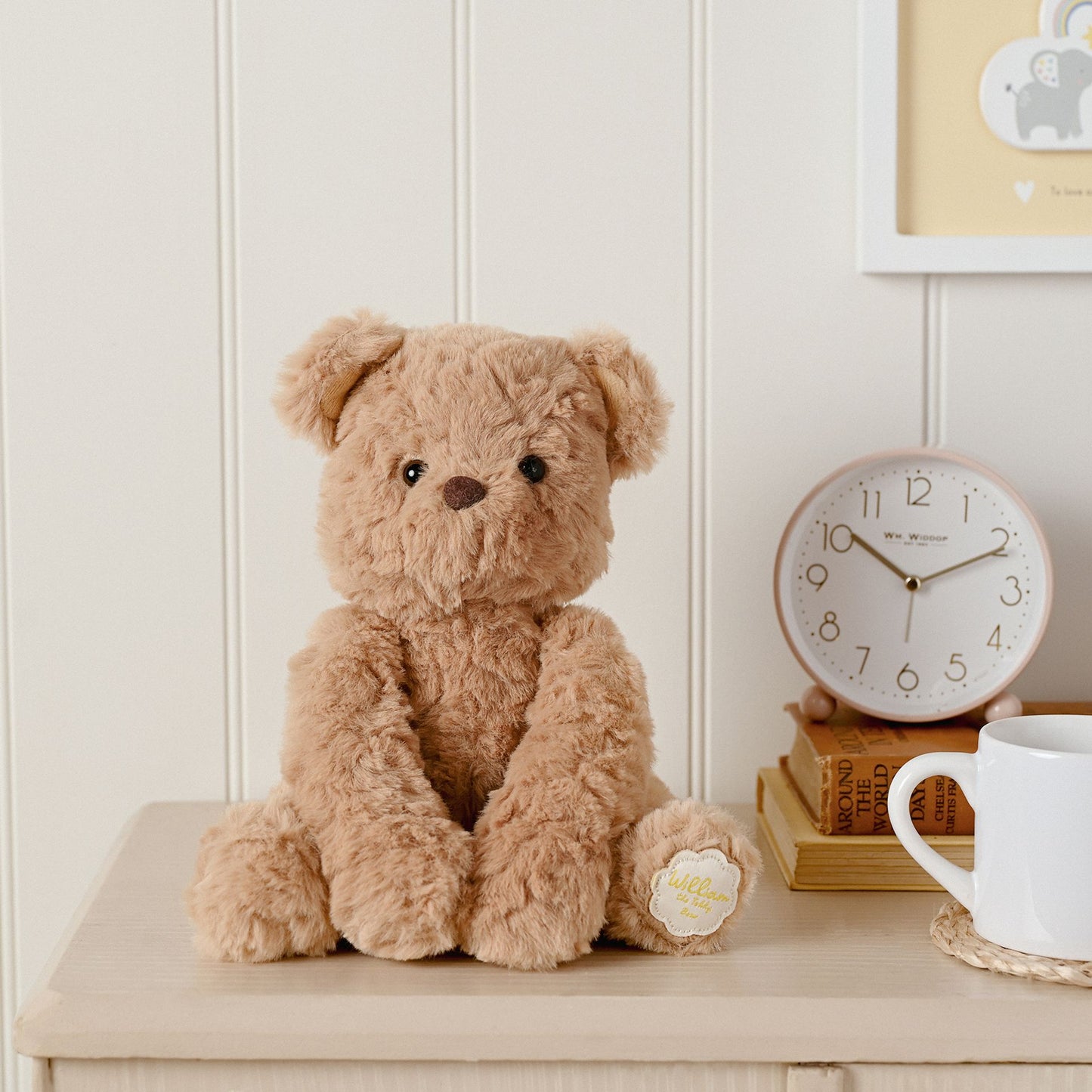 William the plush teddy bear 22cm brown with teddy gift box cardboard