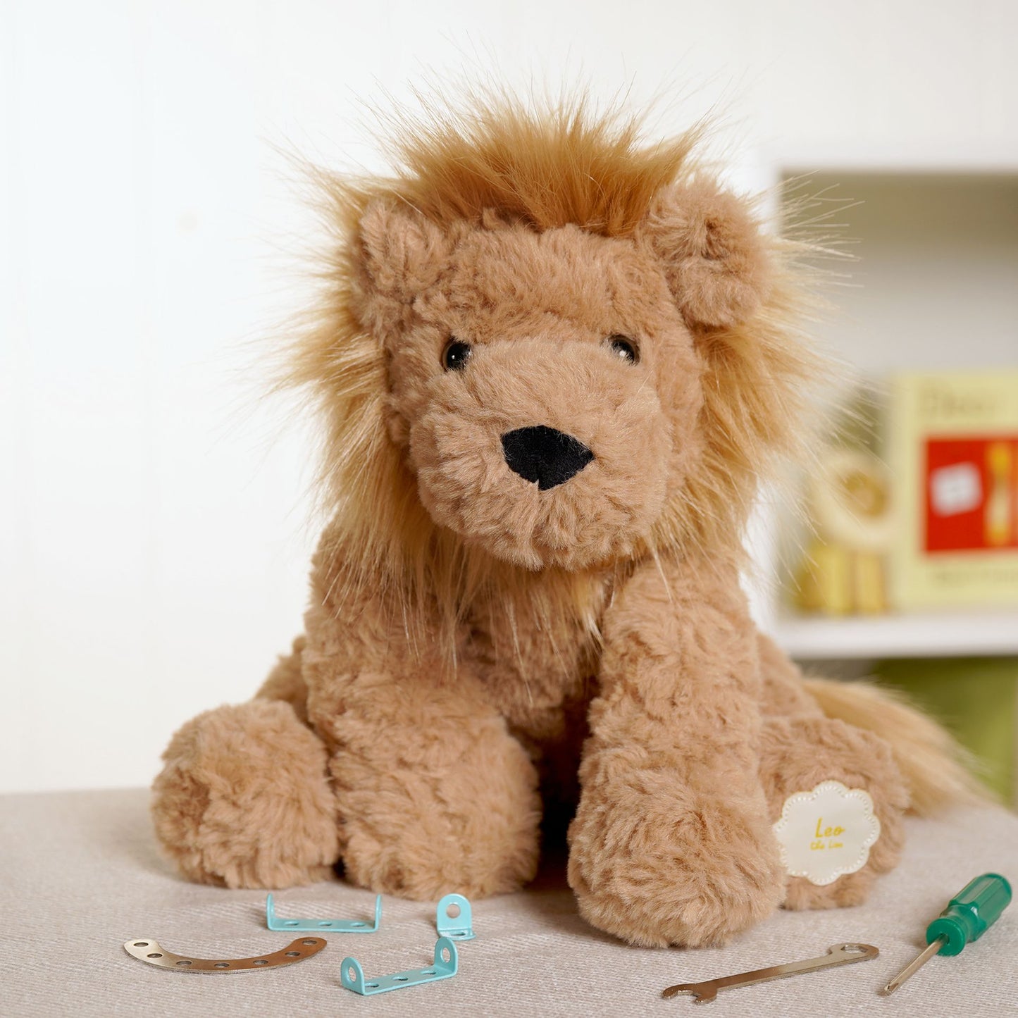 Leo the lion brown sitting lion plush cuddly toy 23cm