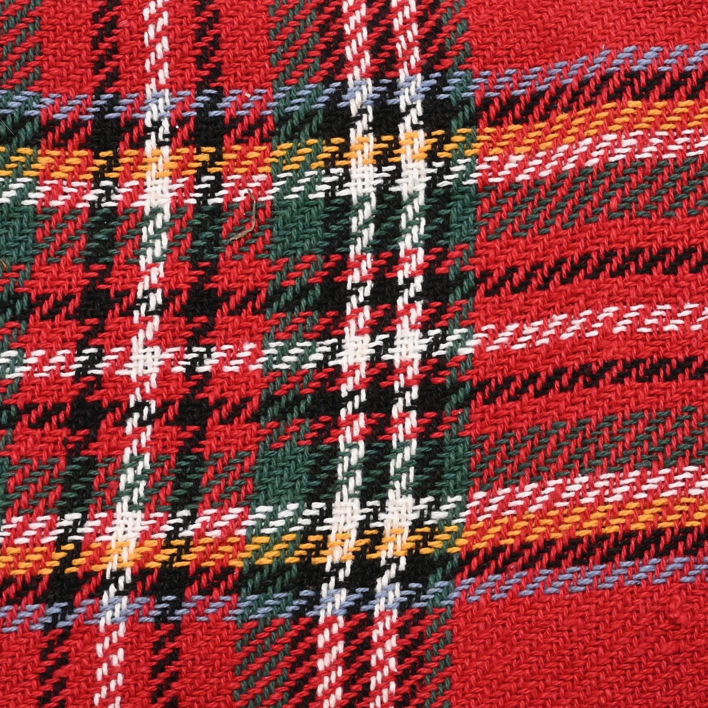 Red Tartan Woven Checked Cotton Throw
