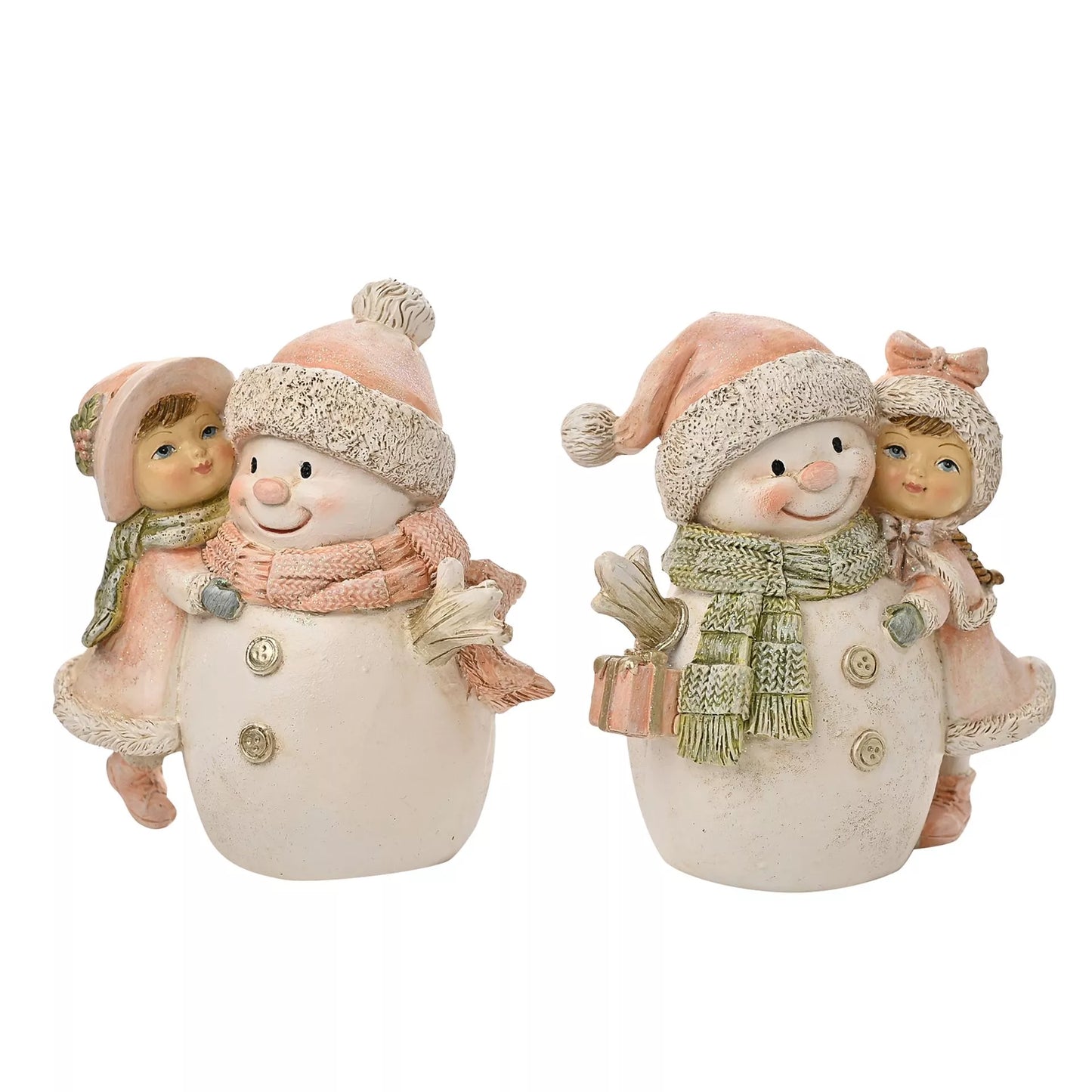 Set Of 2 Snowman Figurines