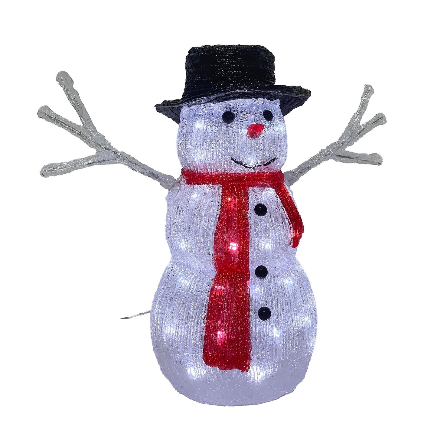 Christmas Light Up Snowman Ornament