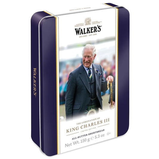 King Charles III Coronation Walkers Shortbread Tin 150g Limited Edition 