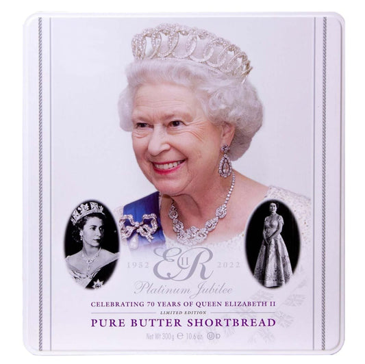 Queen Elizabeth II's Platinum Jubilee - Walkers Shortbread Commemorative Tin 300g limited edition