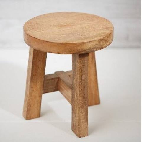 Mini mango wood stool solid wood strong