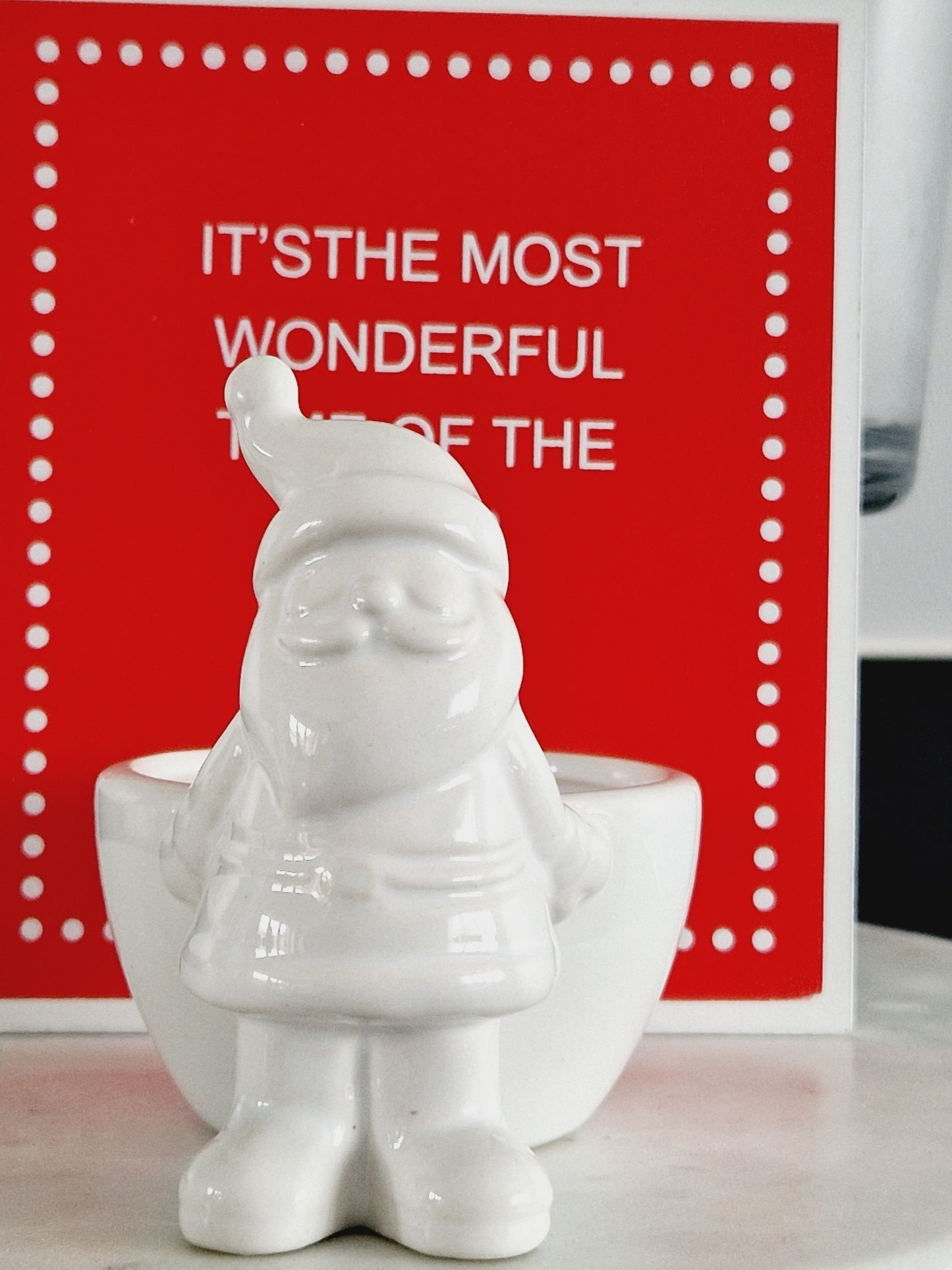 Ceramic Santa Snack Bowl