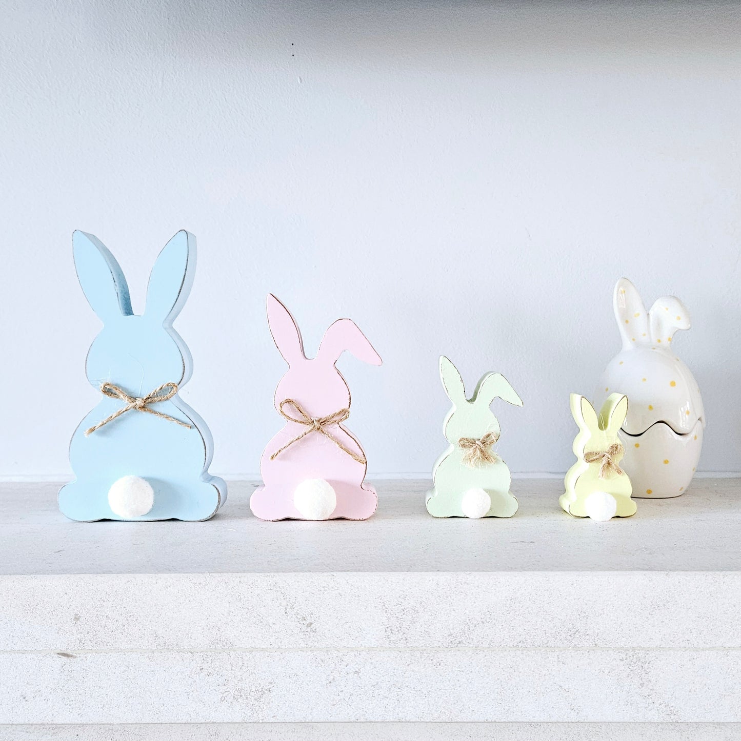 Decorative Set Of Colourful Bunnies