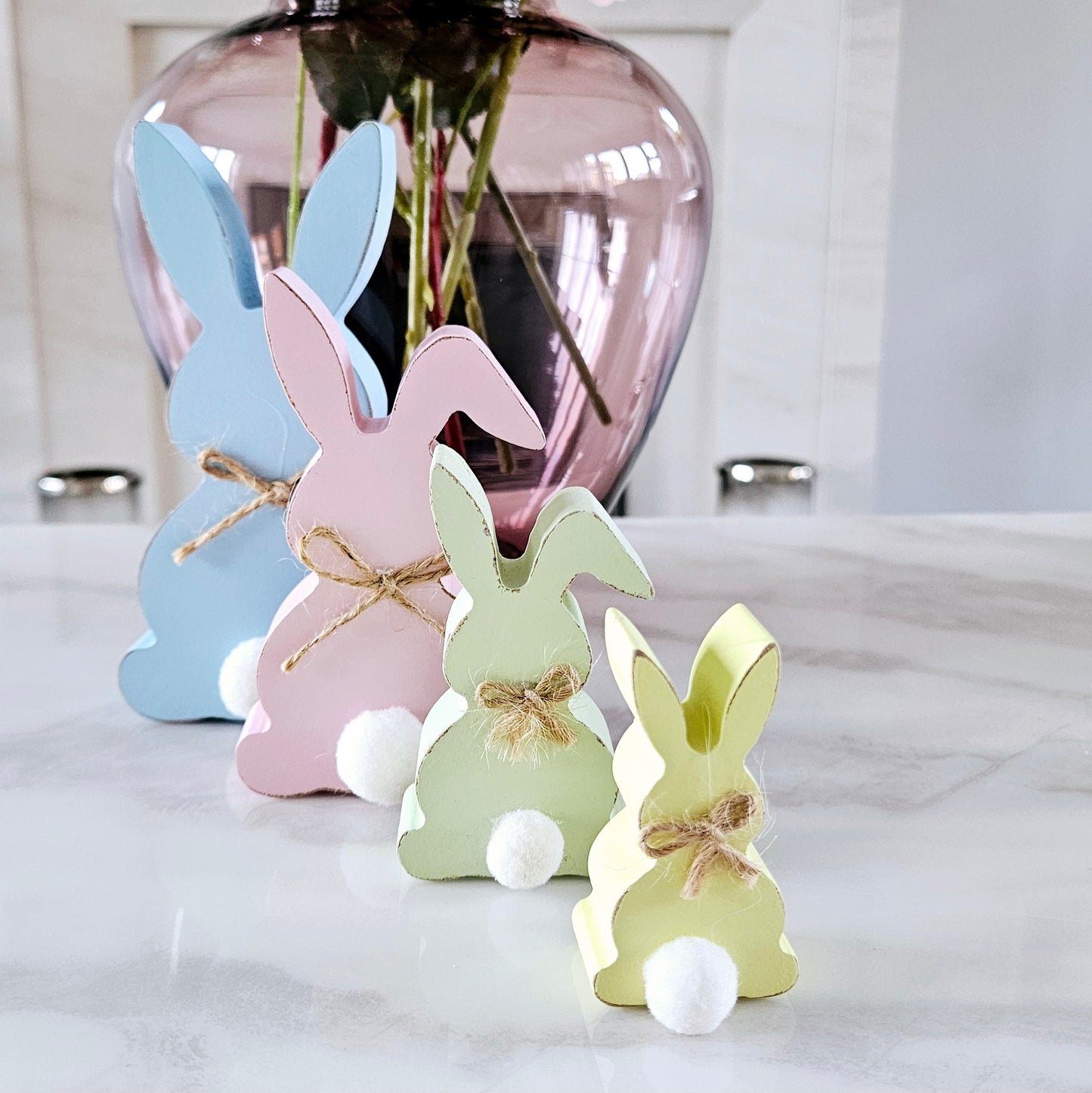 Decorative Set Of Colourful Bunnies