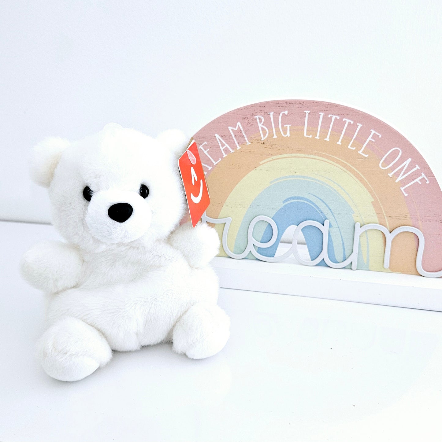 snowy polar bear palm pal beanie teddy