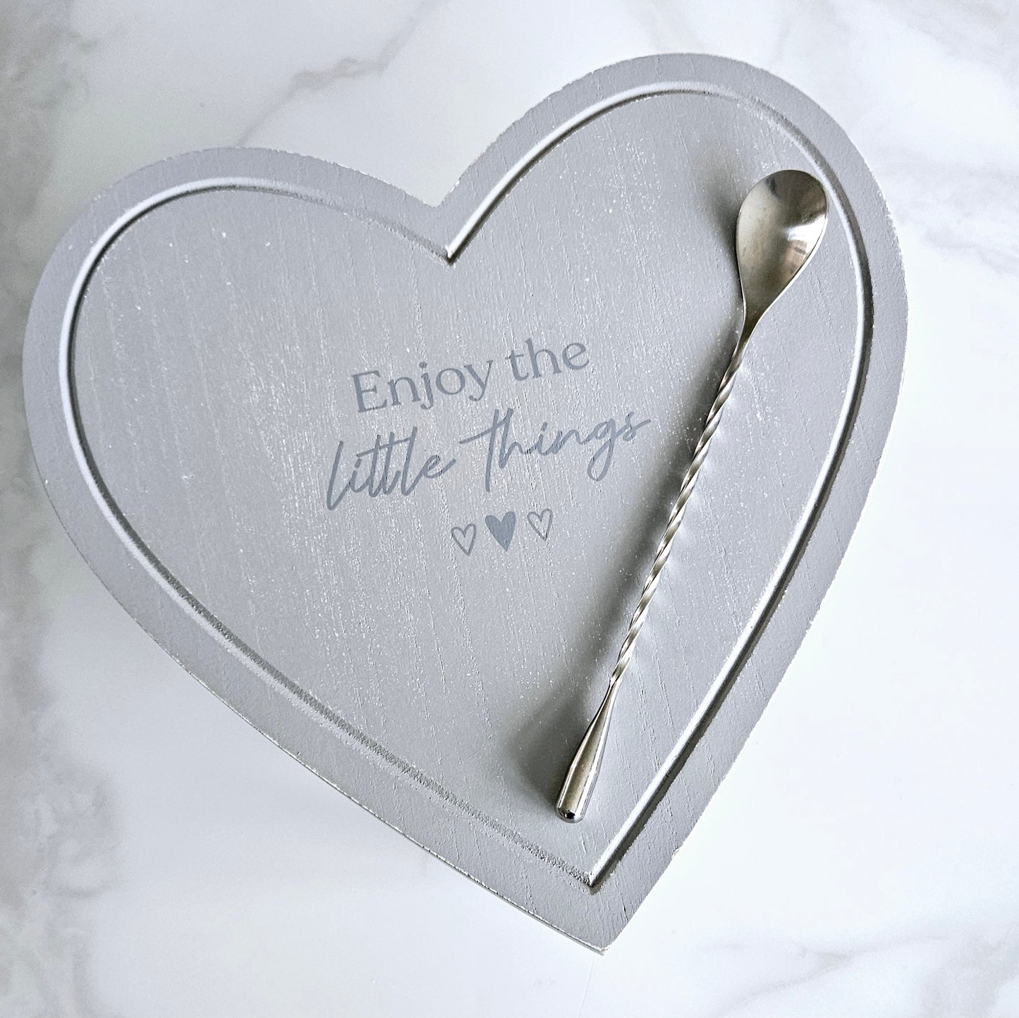 Heart Display Tray Grey