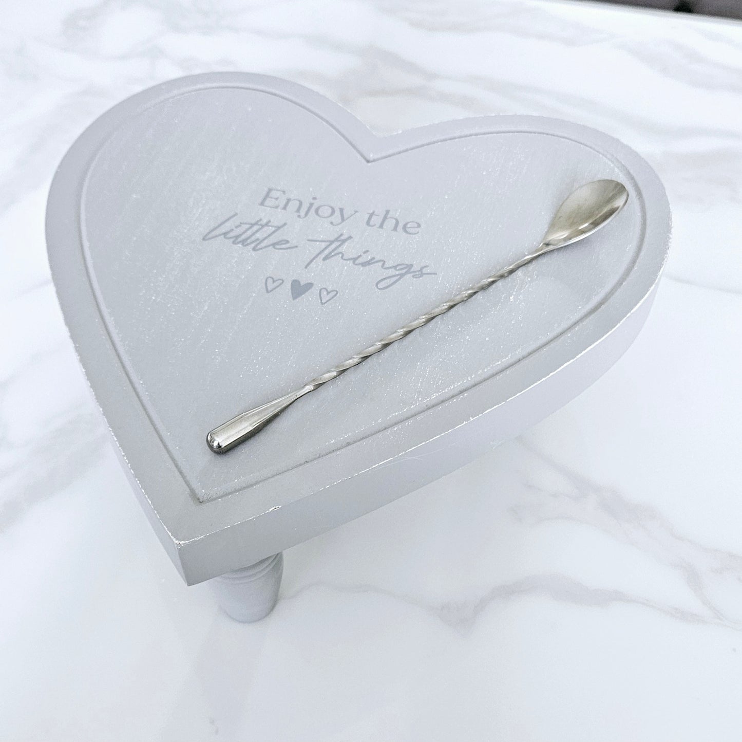 Heart Display Tray Grey