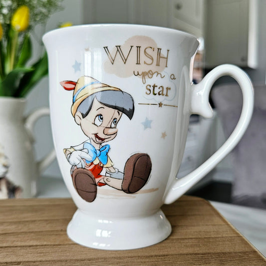 Disney Pinocchio wish upon a star mug in a gift box