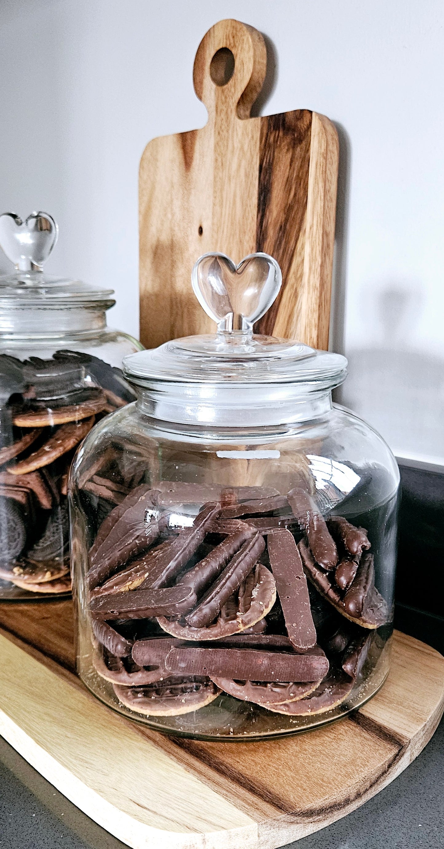 glass small heart storage jar with glass heart lid