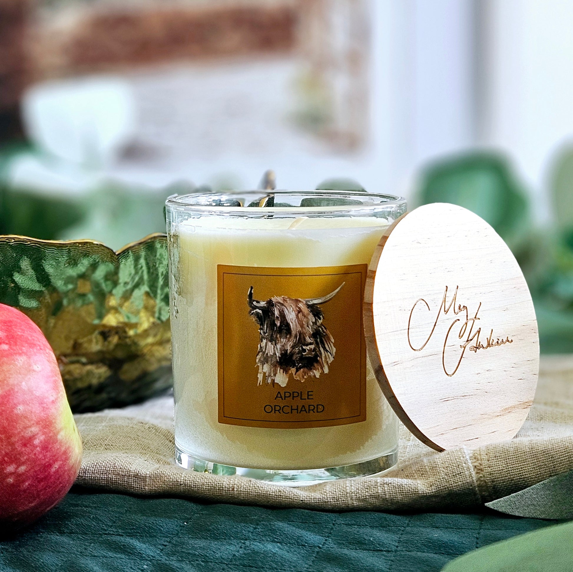 meg hawkins highland cow apple orchard candle