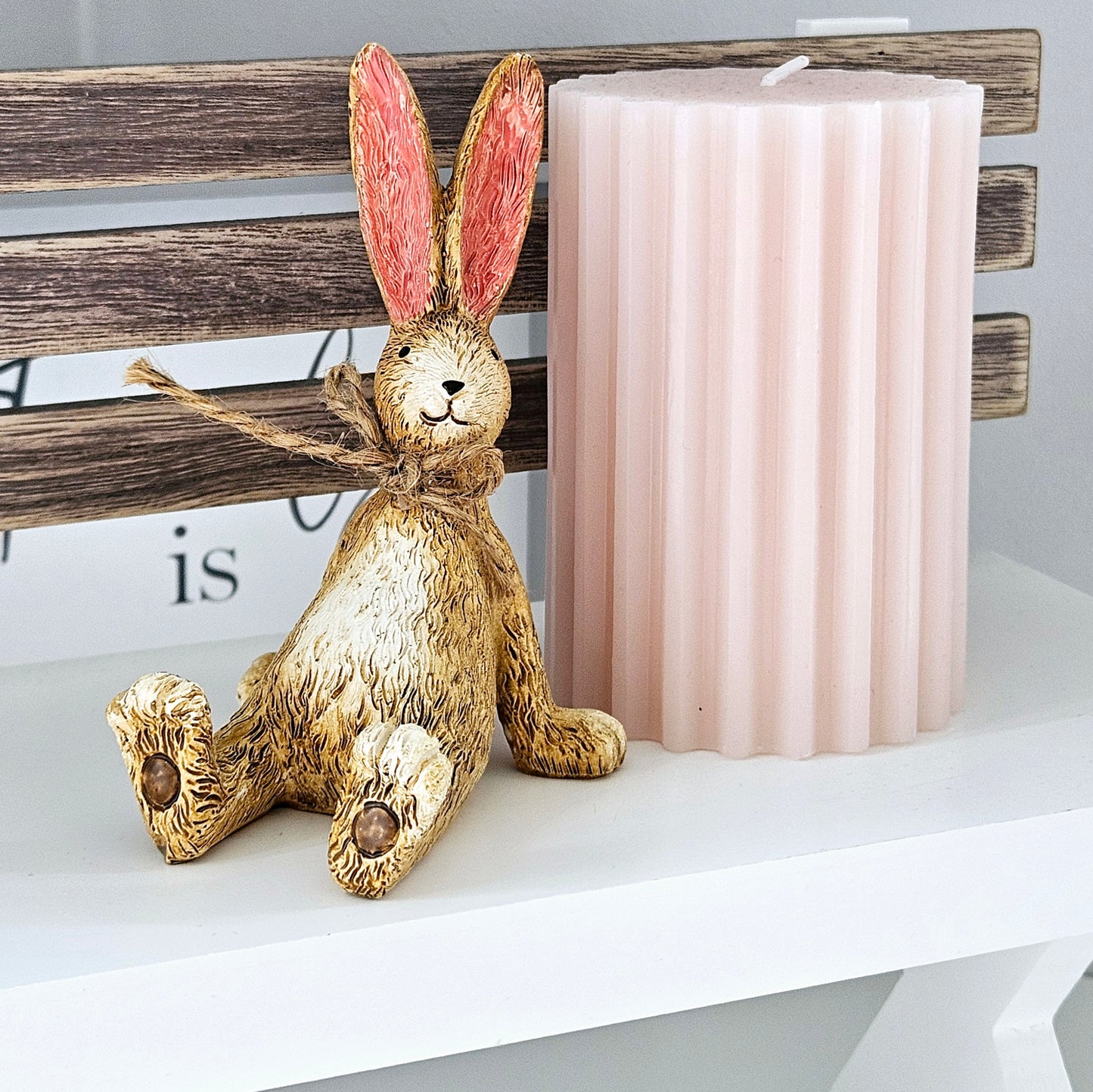 Laid Back Rabbit With Jute Bow