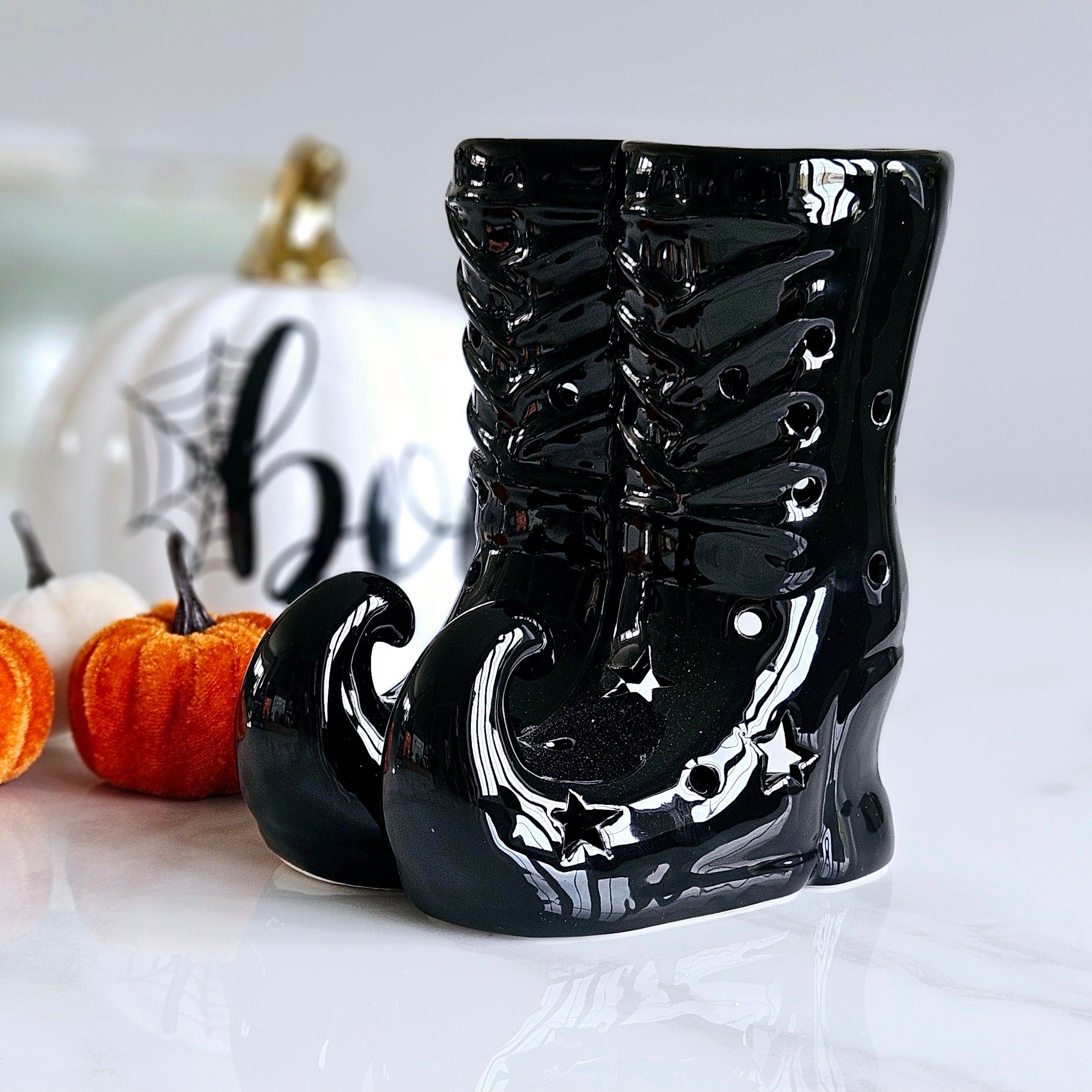 Black witch boots best sale