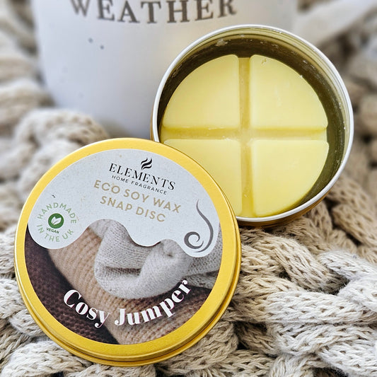 cosy jumper elements soy wax melt in tin