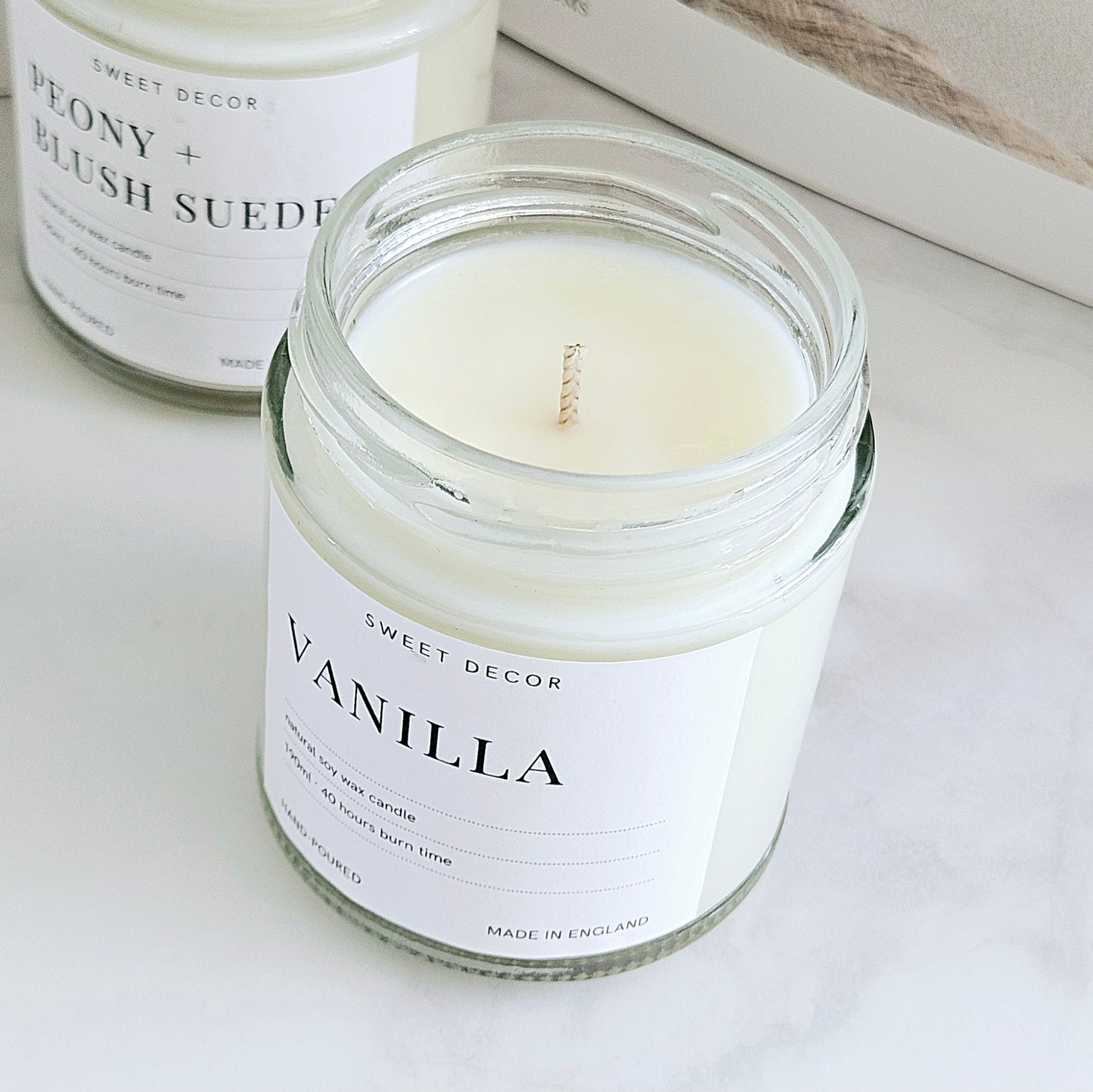 Sweet Decor Natural Soy Vanilla Scented Candle