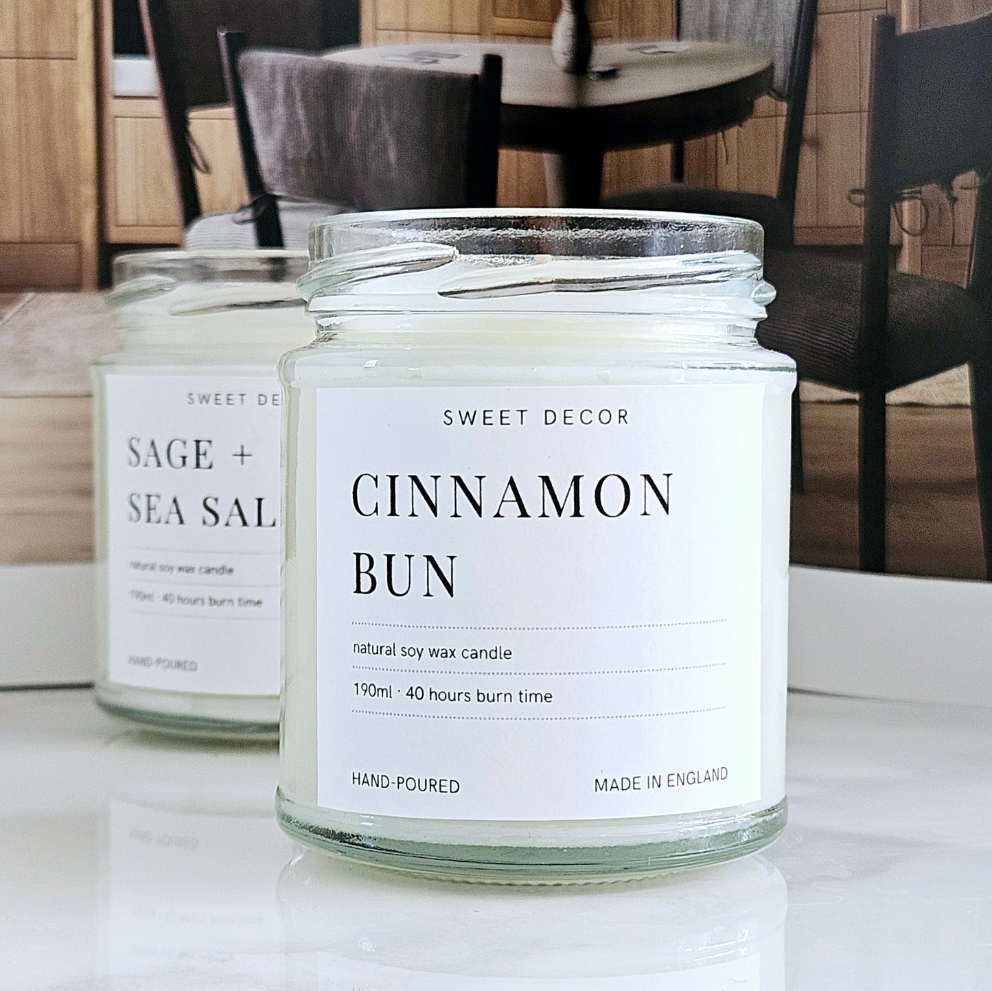 Sweet Decor Natural Soy Cinnamon Scented Candle