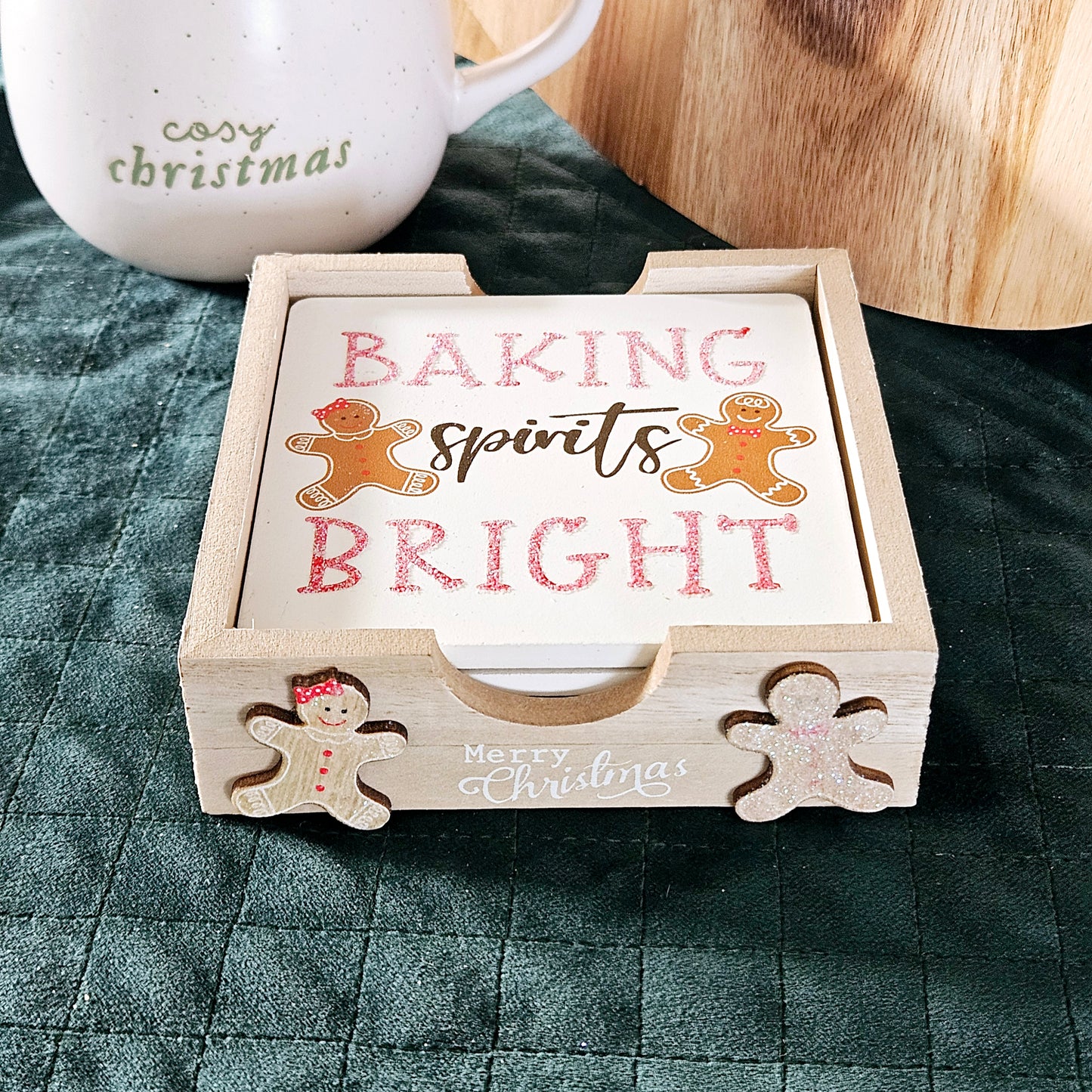 Gingerbread Coaster Set