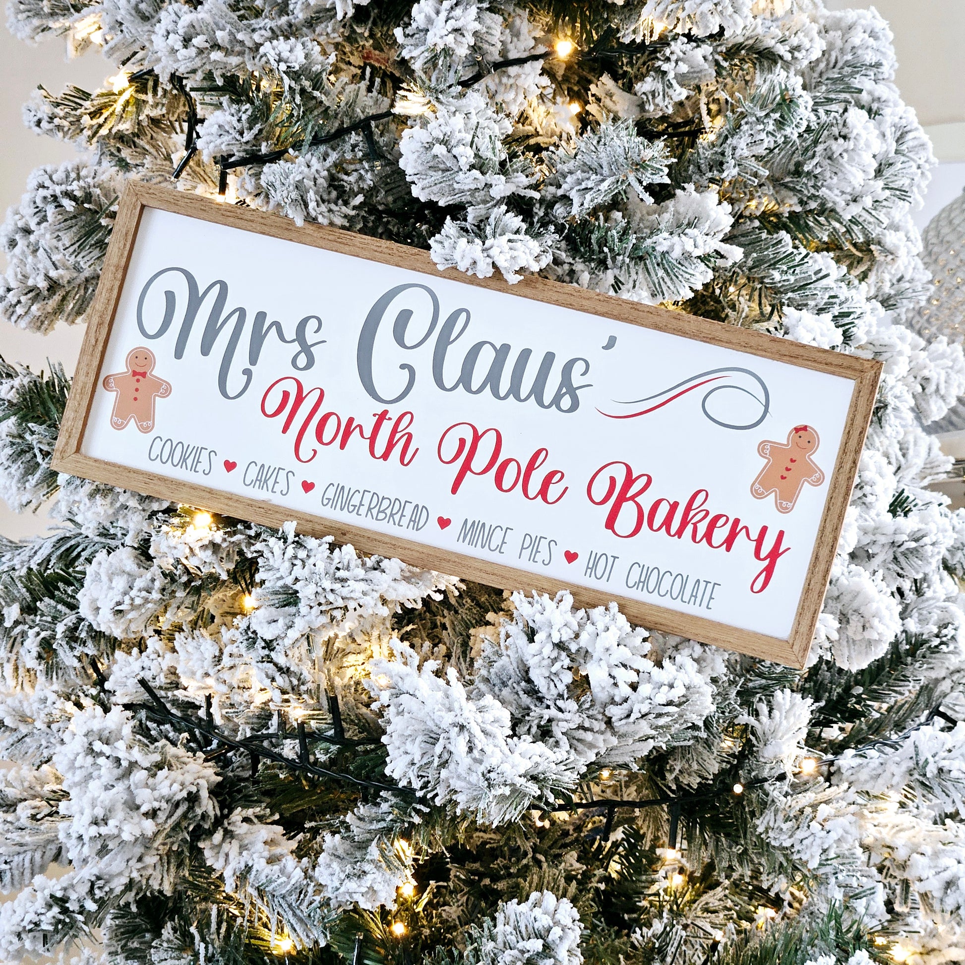 mrs Claus North Pole bakery plaque 