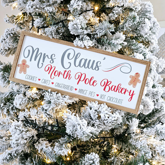 mrs Claus North Pole bakery plaque 