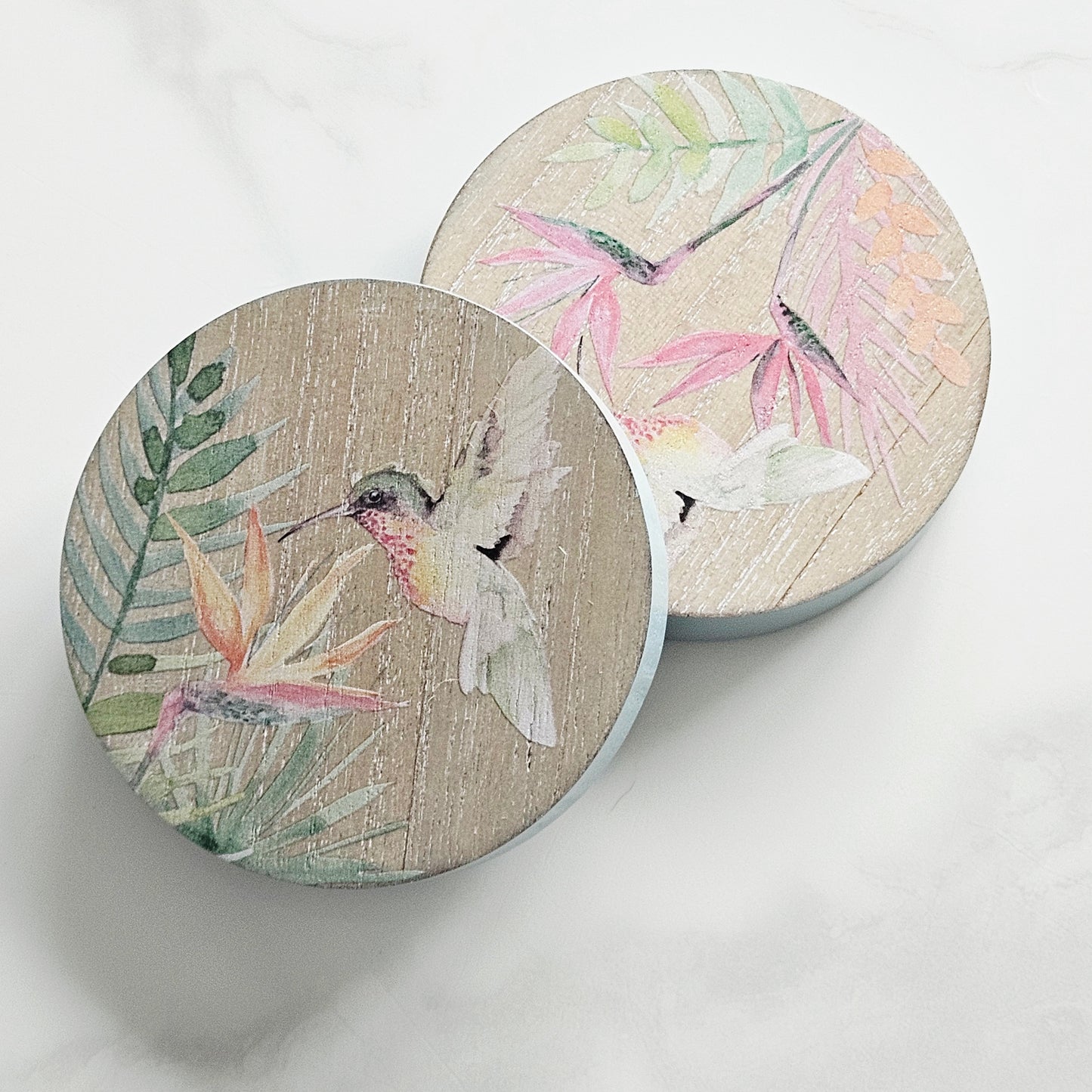 Hummingbird Set Of 2 Coasters