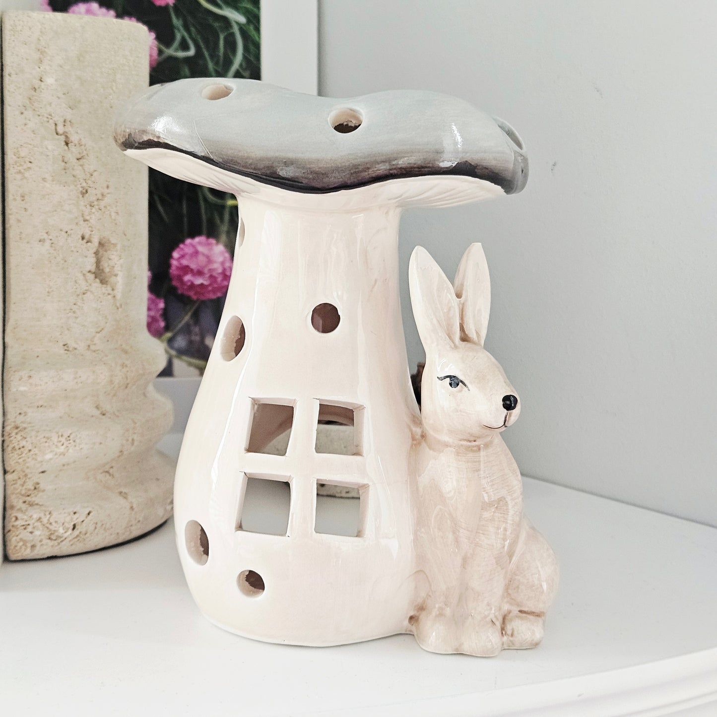 Hare Mushroom Tea Light Holder