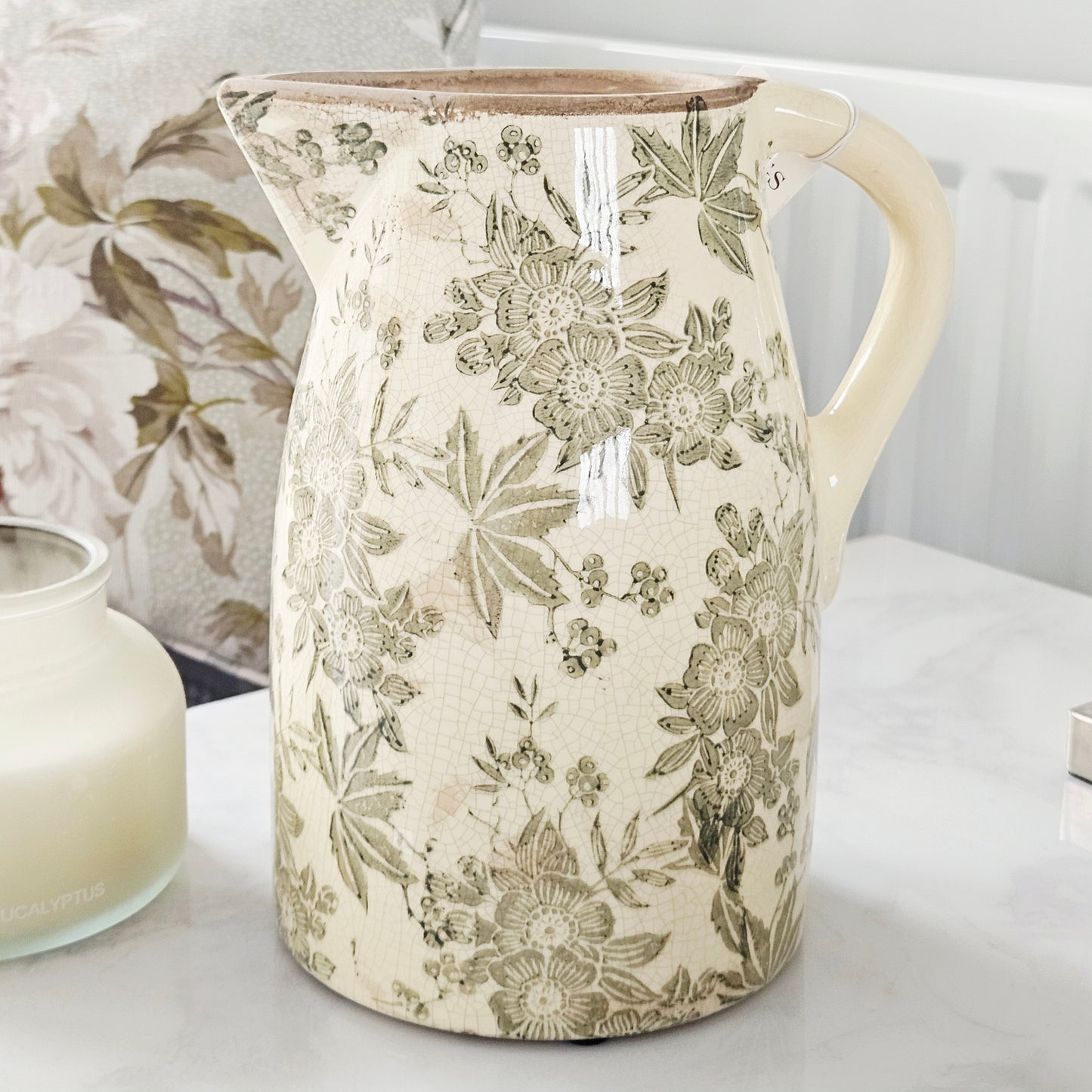 Stoneware Green Vintage Jug