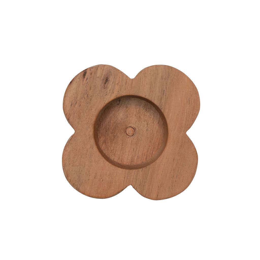 Mende Acacia Wood Tea Light Holder | Wooden Candle Holder