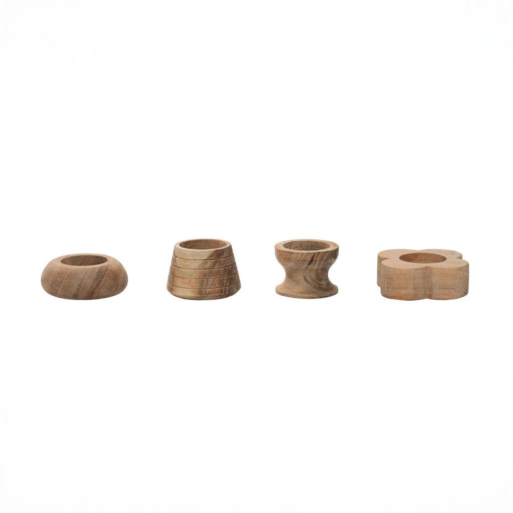 Ales Acacia Wood Tea Light Holder | Wooden Candle Holder