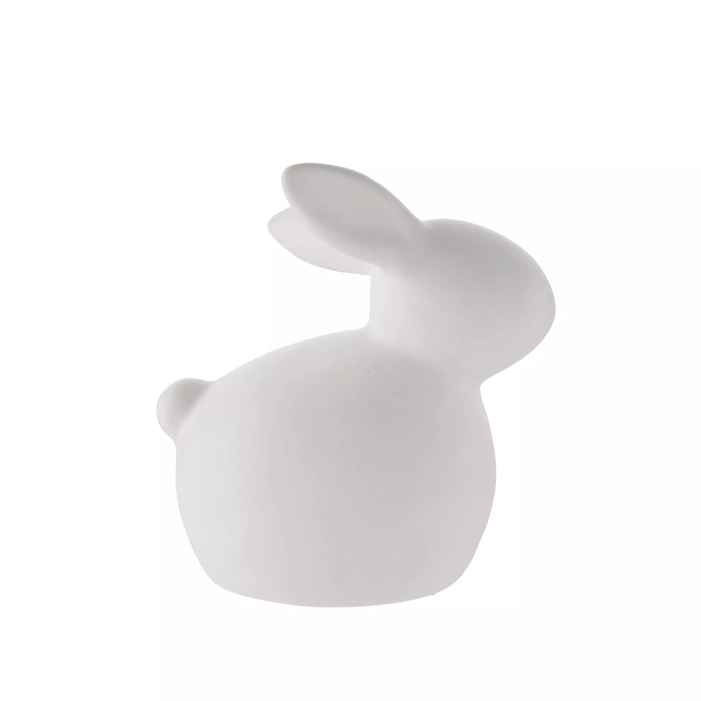 White ceramic bunny led ornament 10cm