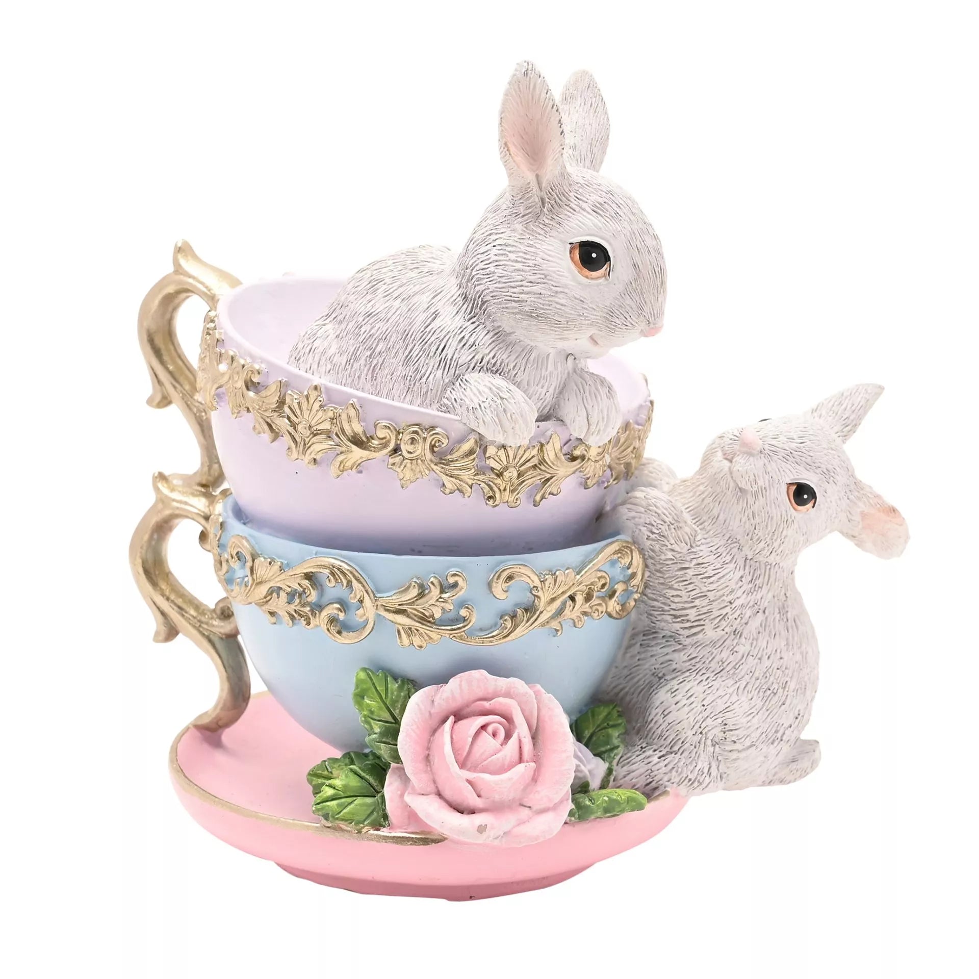 Easter Tea Cup Stacked Rabbits – Sweet Decor
