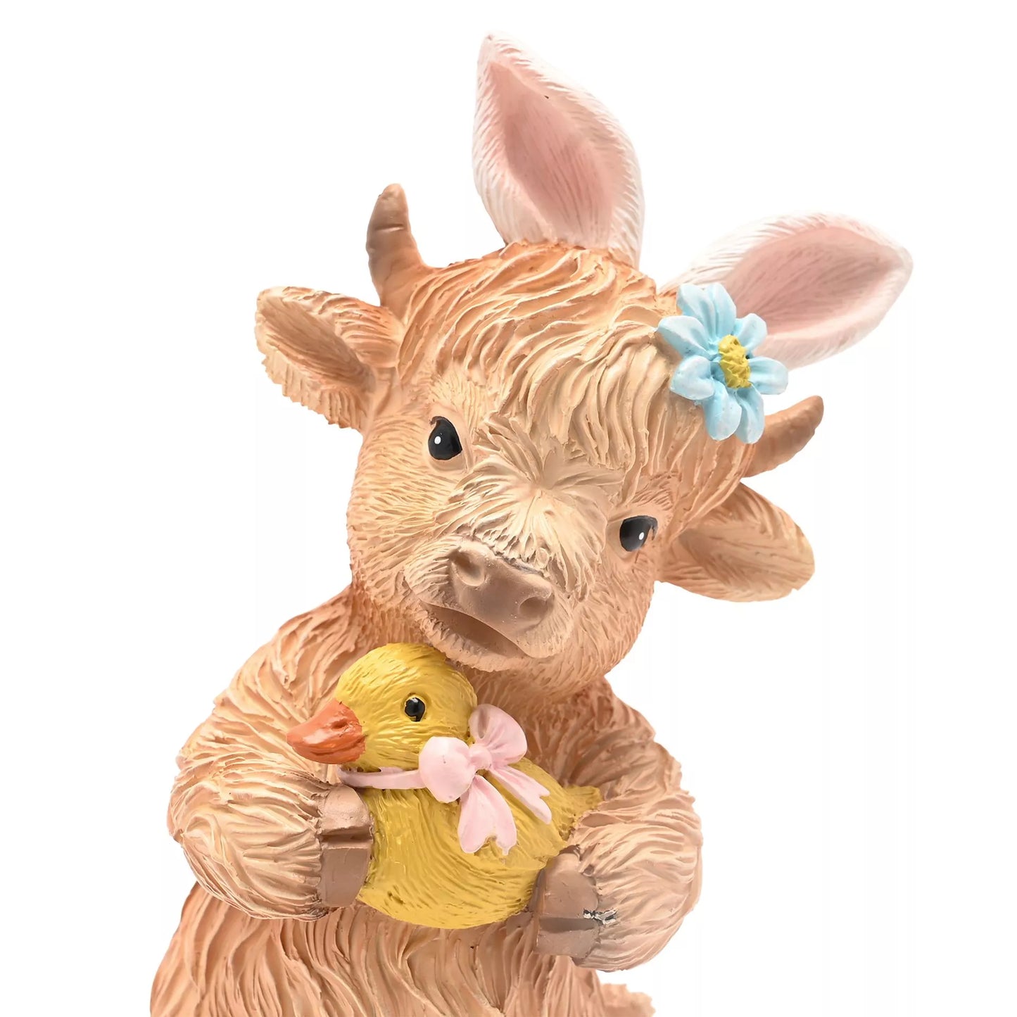 Highland Cow With Chick
