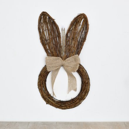 Rattan Hanging Rabbit Deco