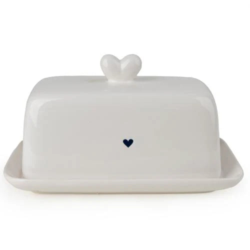 Blue heart Butter Dish