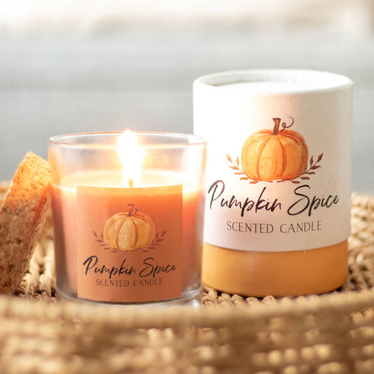 pumpkin spice scented candle 25 hours burn time