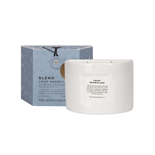 BLEND CRISP SNOWFLAKE CANDLE AROMATHEROPY CO