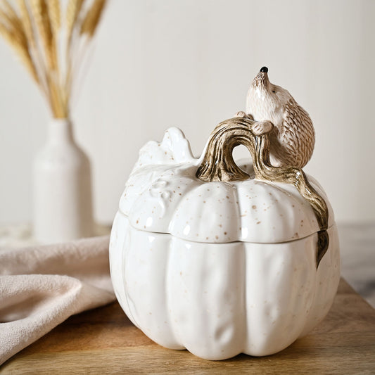 Hedgehog Pumpkin Storage Pot