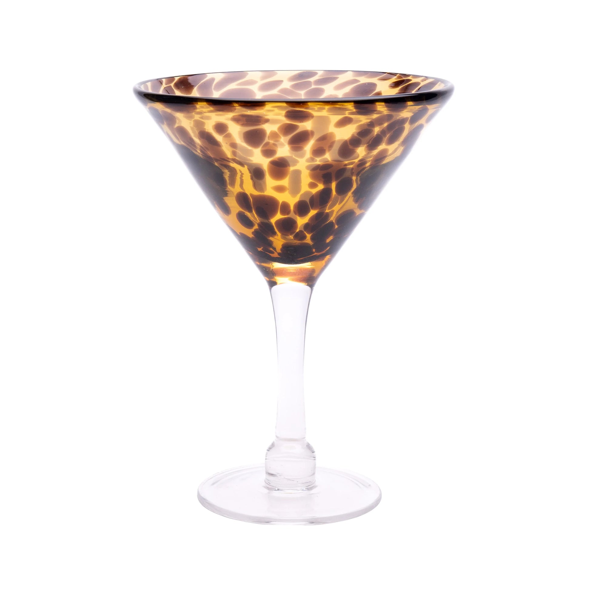 high quality leopard print martini glass