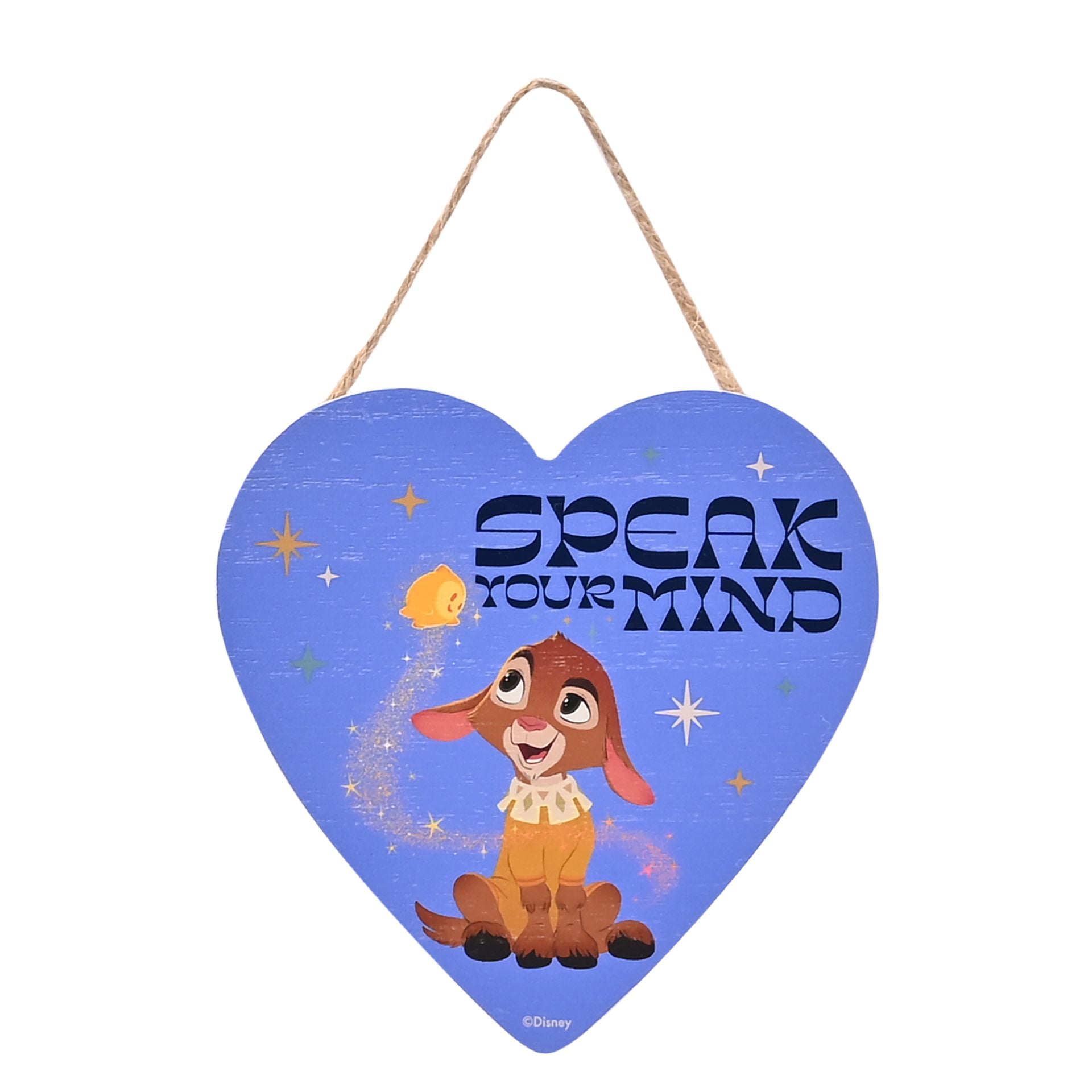 Disney wish hanging heart plaque featured wording speak your mind