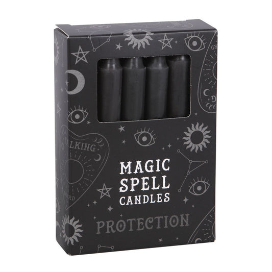 pack of 12 black candles magic spell candles for protection