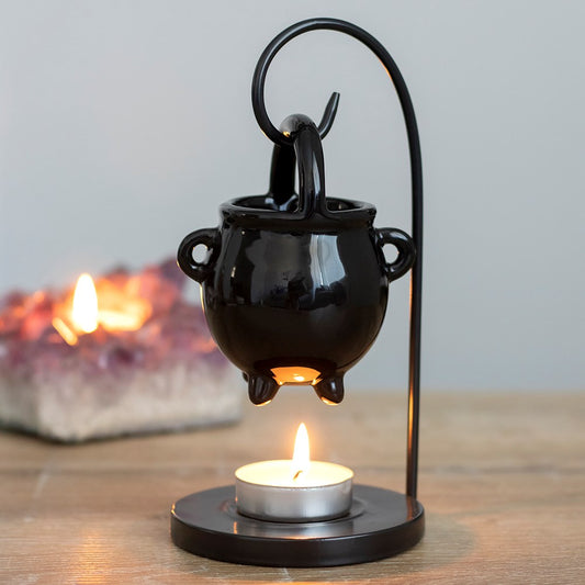 hanging cauldron oil burner and wax warmer for tea lights