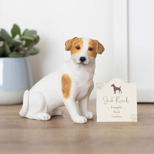 jack Russell resin dog ornament with sentiment description card