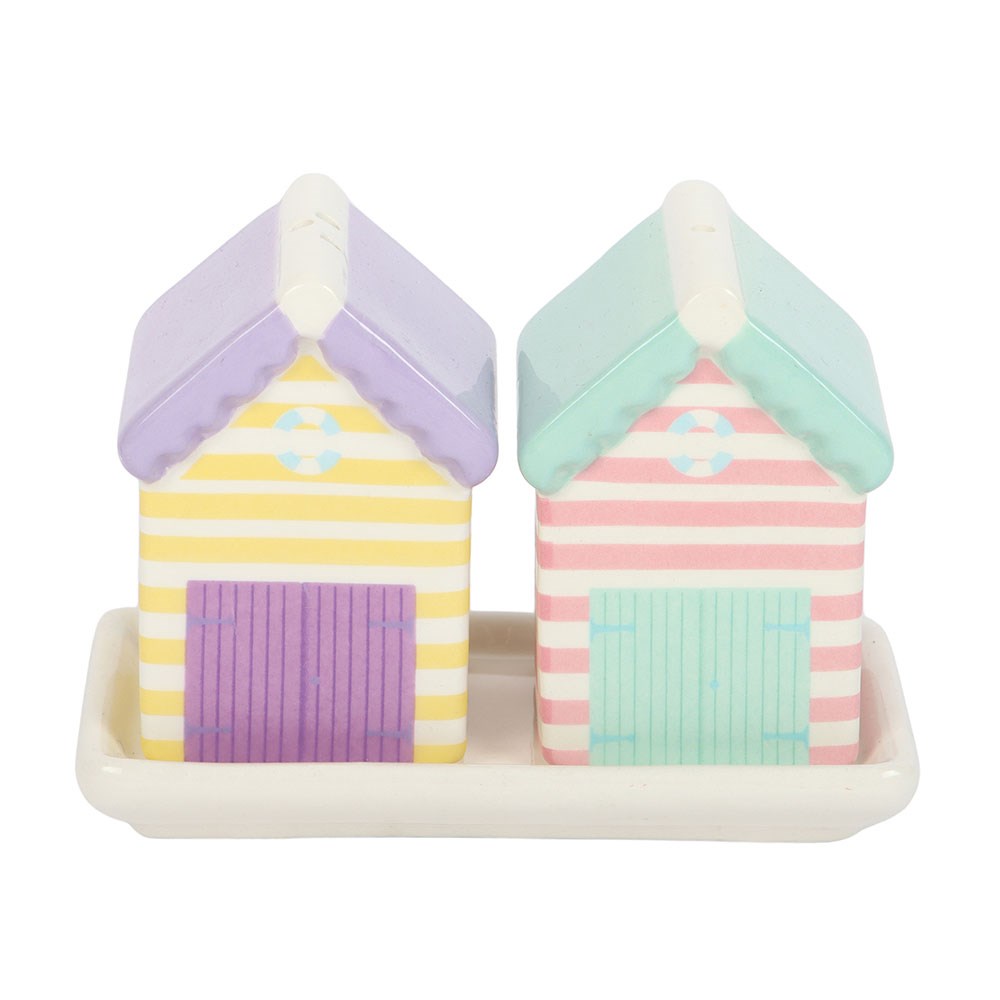 Beach Hut Pastel Salt & Pepper Shakers