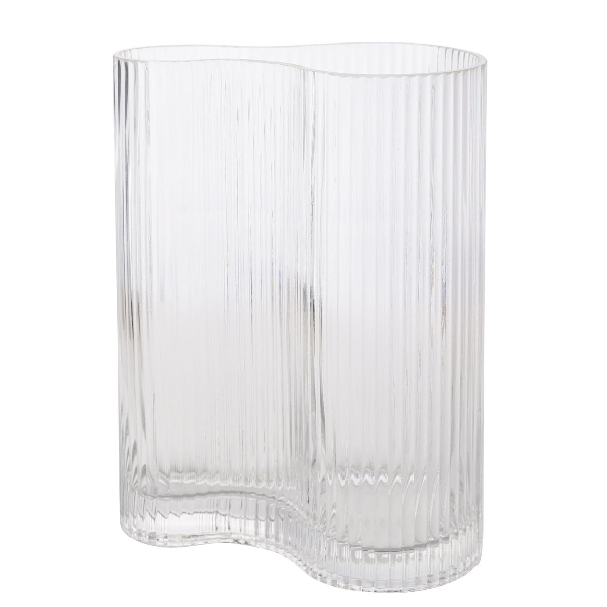 Clear Ribbed Glass Vase – Sweet Decor