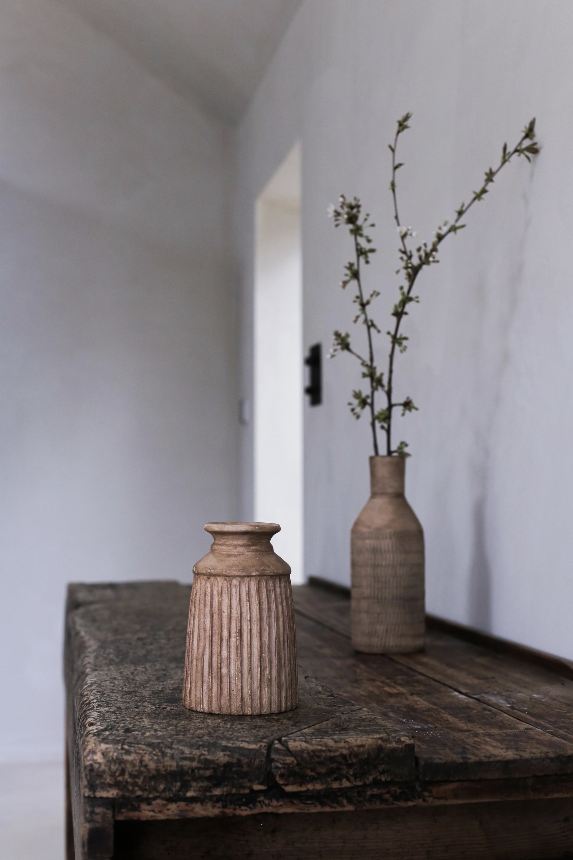 Rena Terracotta Vase - Antique 20cm